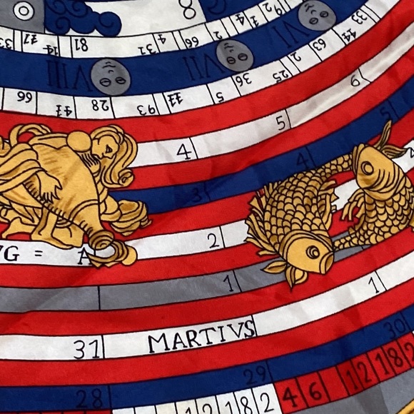 Vintage SILK SCARF 🧣 the 12 horoscopes The Sun I. MAGNIN & Co 28” by 29” - Picture 11 of 16
